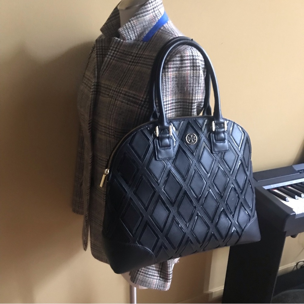 tory burch robinson patchwork dome satchel